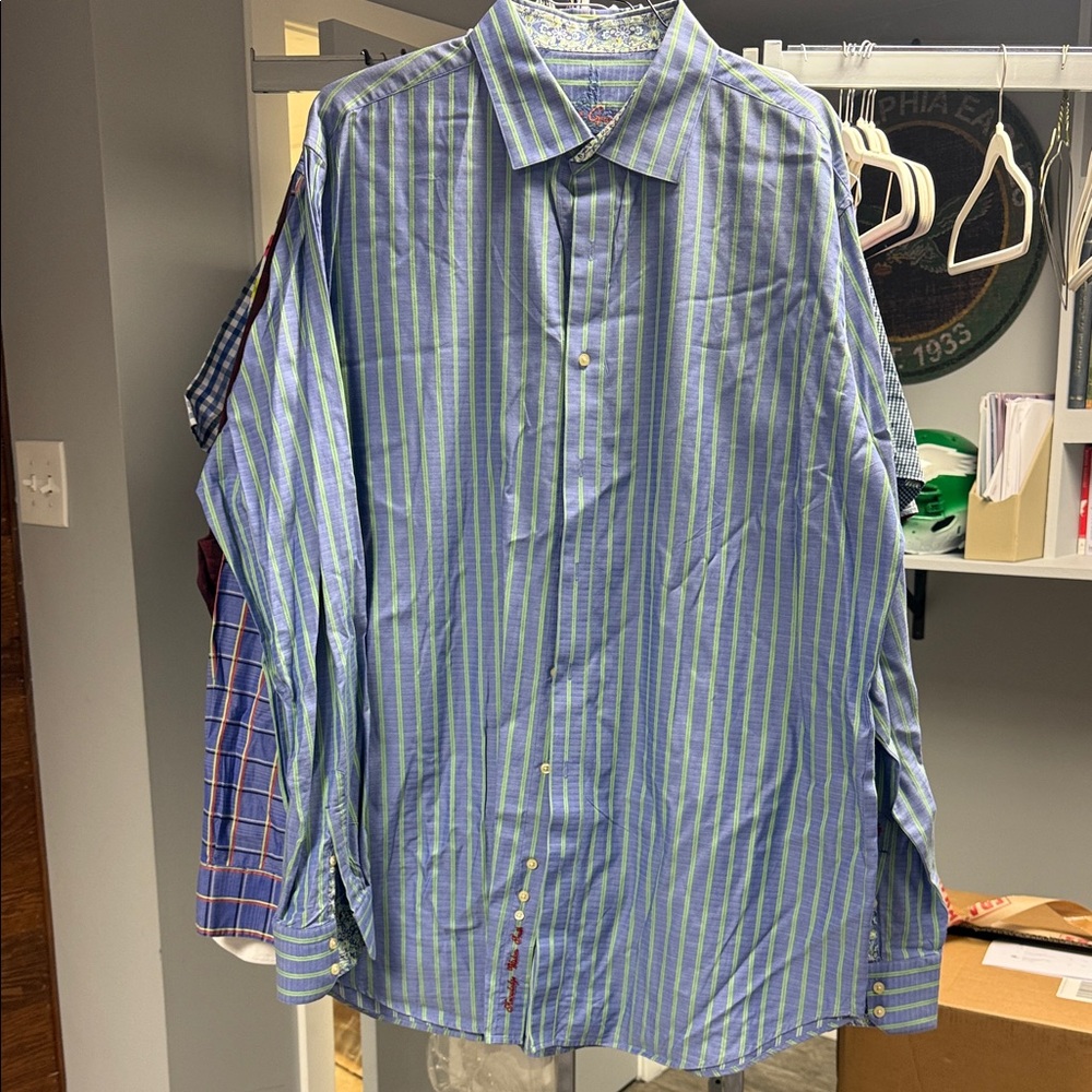 Robert Graham Multicolor Striped Men's Shirt